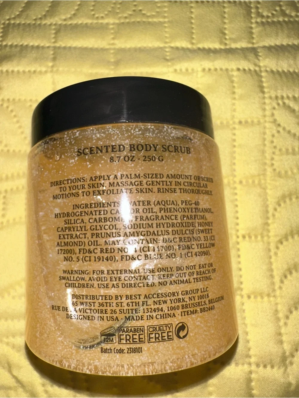 Set of 2 Charcoal & Eucalyptus / honey & almond milk Scented Body Scrub